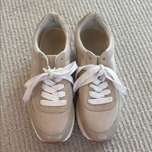 Zara Women's Neutral Platform Sneakers 38 (7.5)
